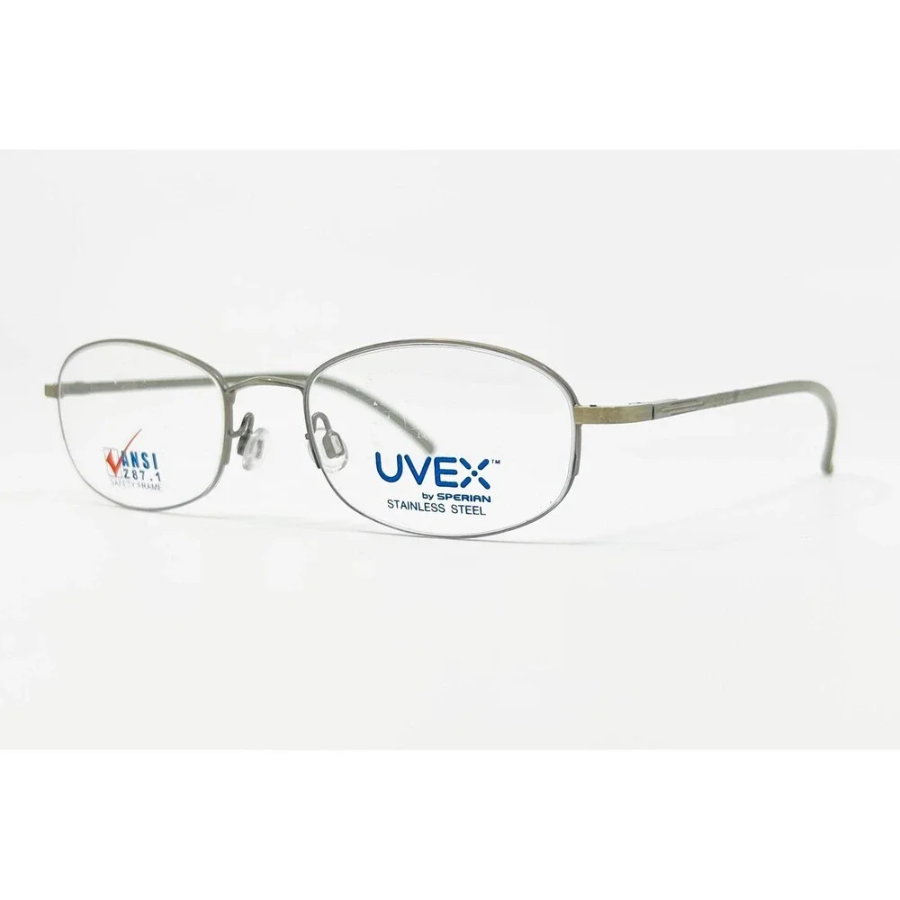 Uvex Safety Glasses Mens Pewter New ANSI Z87.1 Stainless Steel T275S 140